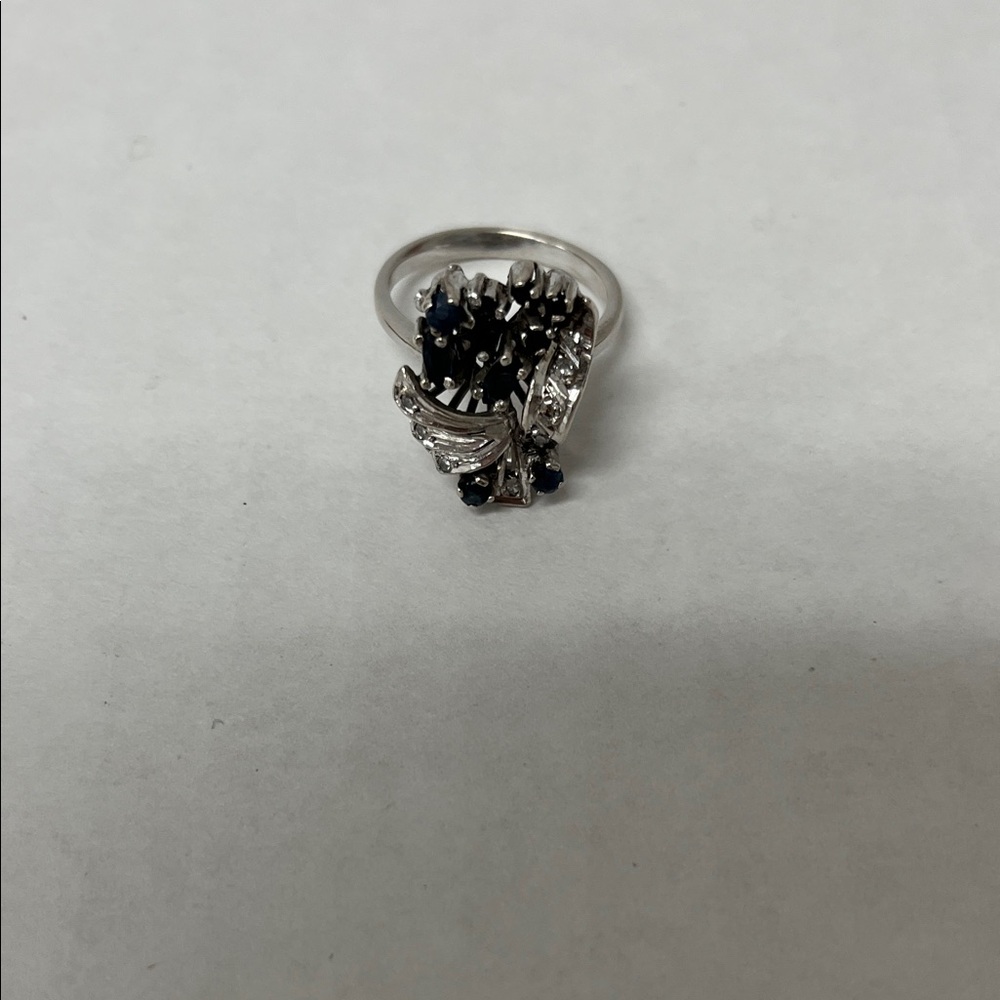 Elegant Silver 925 and blue navy zirconia Women's Ring